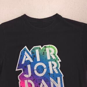 Nike Air Jordan Graphic Casual Crew Neck Short Sleeve Shirt Mens Size M Black